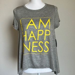Women's Peace Love World Heath-Happy Cheyanne Top in Gray + Yellow, Size XS, NWT